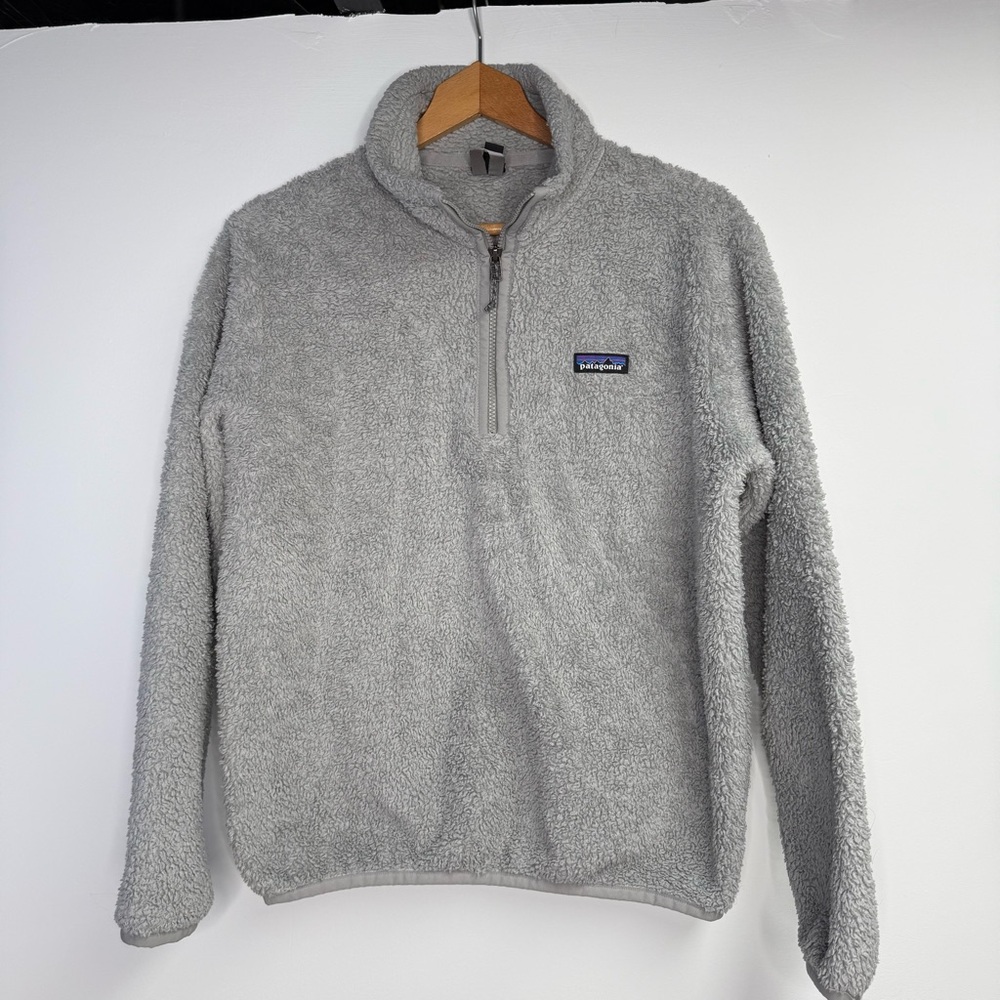 Patagonia Los Gatos Fleece 1/4 Zip Pullover Jacket Women's Medium Light Grey - Picture 6 of 6